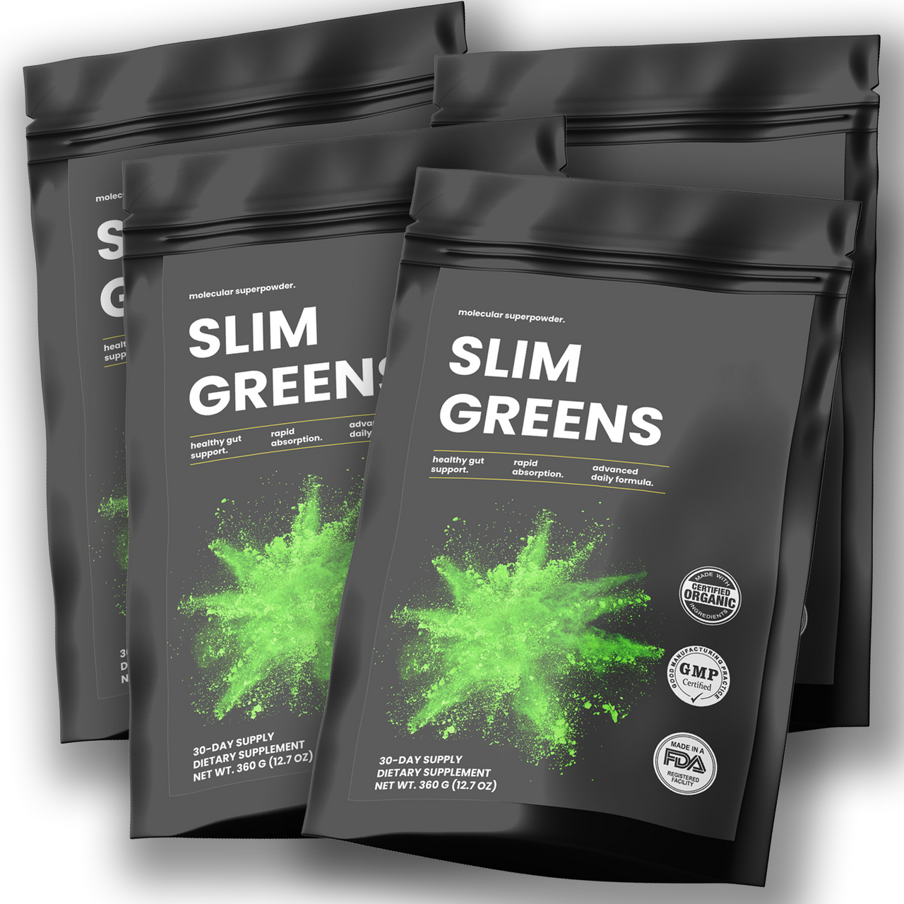 4 Pouches Slim Greens